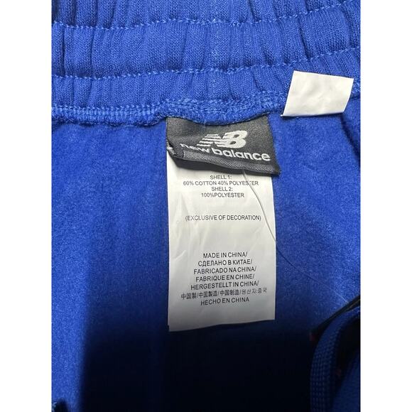 New Balance Mens Fleece Sweatpants Royal Blue With Pockets And Drawstrings Large - Picture 16 of 16